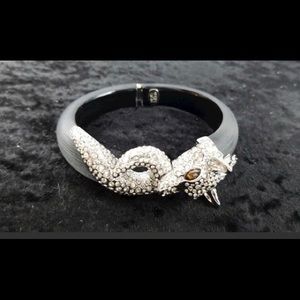 ALEXIS BITTAR Silver Gray Lucite SLY FOX Bracelet